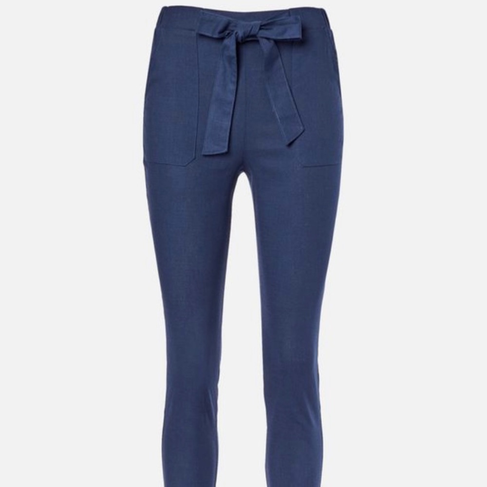 High Wasted Tie Waste Trousers